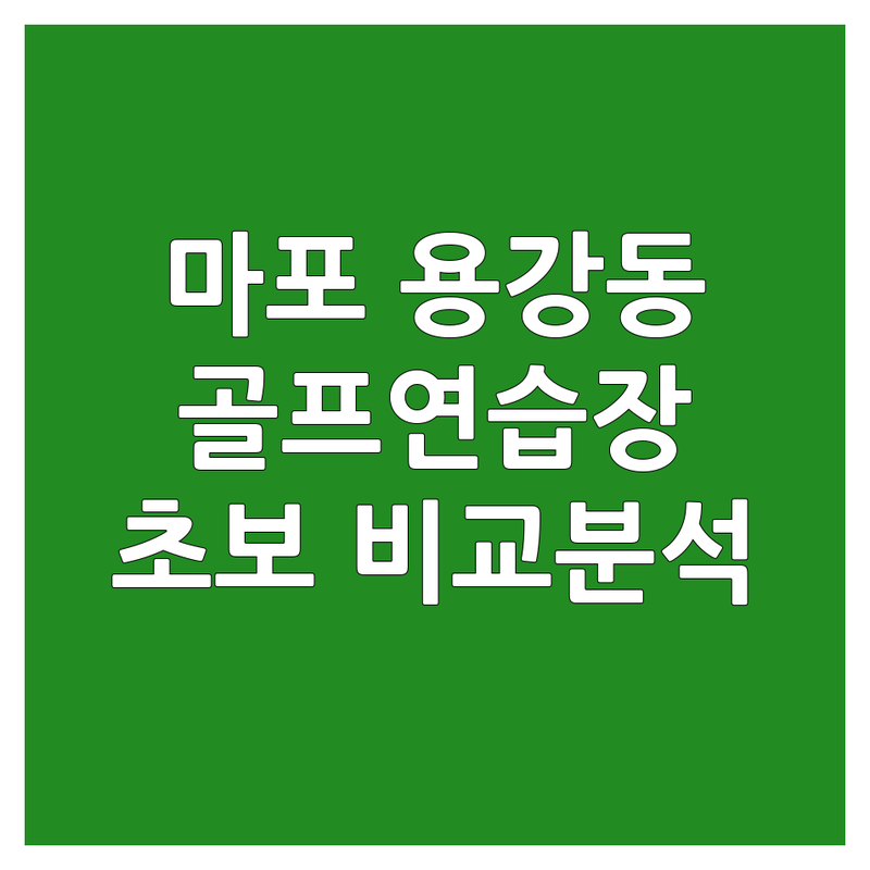 서울 마포구 용강동 골프연습장 골프초보 한눈에 비교 | 2025년 최신 정보 총정리