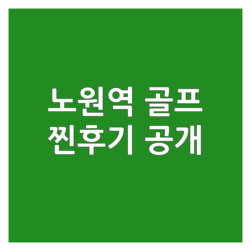 노원역, 도산공원 근처 현지인이 선택한 골프아이언 관련 시설 안내 | 실제 이용 후기 포함