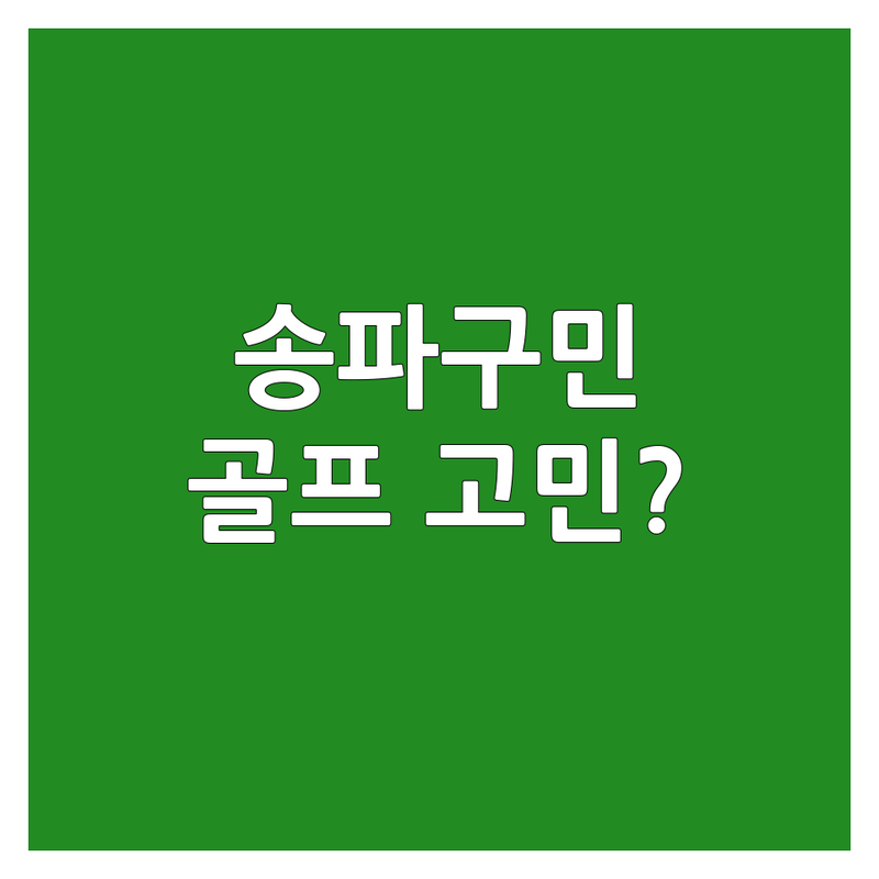 서울 송파구 가락동에서 골프 아카데미 어디로 갈까? 골프스윙교정 고민 해결! | 현지인 추천 TOP5