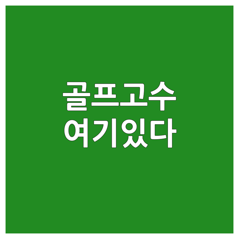 경기 남부 및 당진에서 찾은 탁월한 골프코치 및 골프 관련 3곳 | 직접 방문 후기 포함